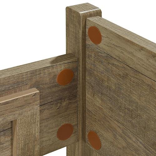 King Package | Carter King Oak Bed Frame Natural & Serenity Euro Top Mattress (Medium Firm)