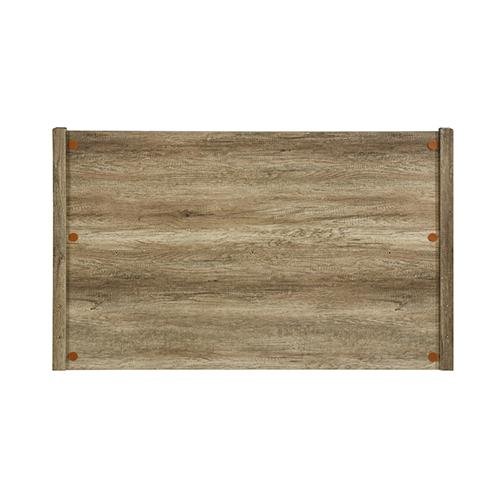 King Package | Carter King Oak Bed Frame Natural & Serenity Euro Top Mattress (Medium Firm)