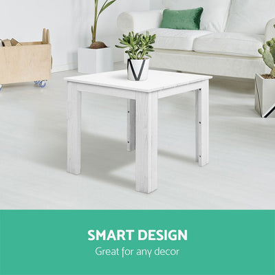 Coffee Side Table Wooden Desk Outdoor Furniture Camping Garden White - Furniture > Outdoor - Bedzy Australia