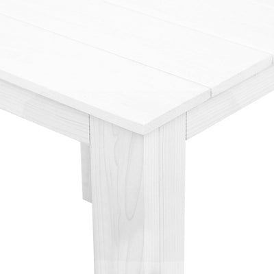 Coffee Side Table Wooden Desk Outdoor Furniture Camping Garden White - Furniture > Outdoor - Bedzy Australia