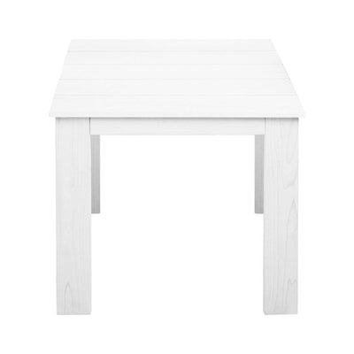 Coffee Side Table Wooden Desk Outdoor Furniture Camping Garden White - Furniture > Outdoor - Bedzy Australia