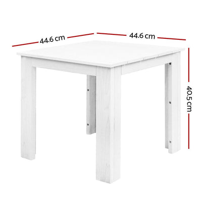 Coffee Side Table Wooden Desk Outdoor Furniture Camping Garden White - Furniture > Outdoor - Bedzy Australia