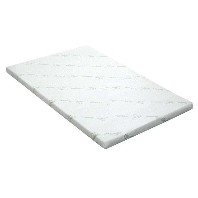 Cool Gel Memory Foam Mattress Topper w/Bamboo Cover 5cm - Single - Bedzy Australia