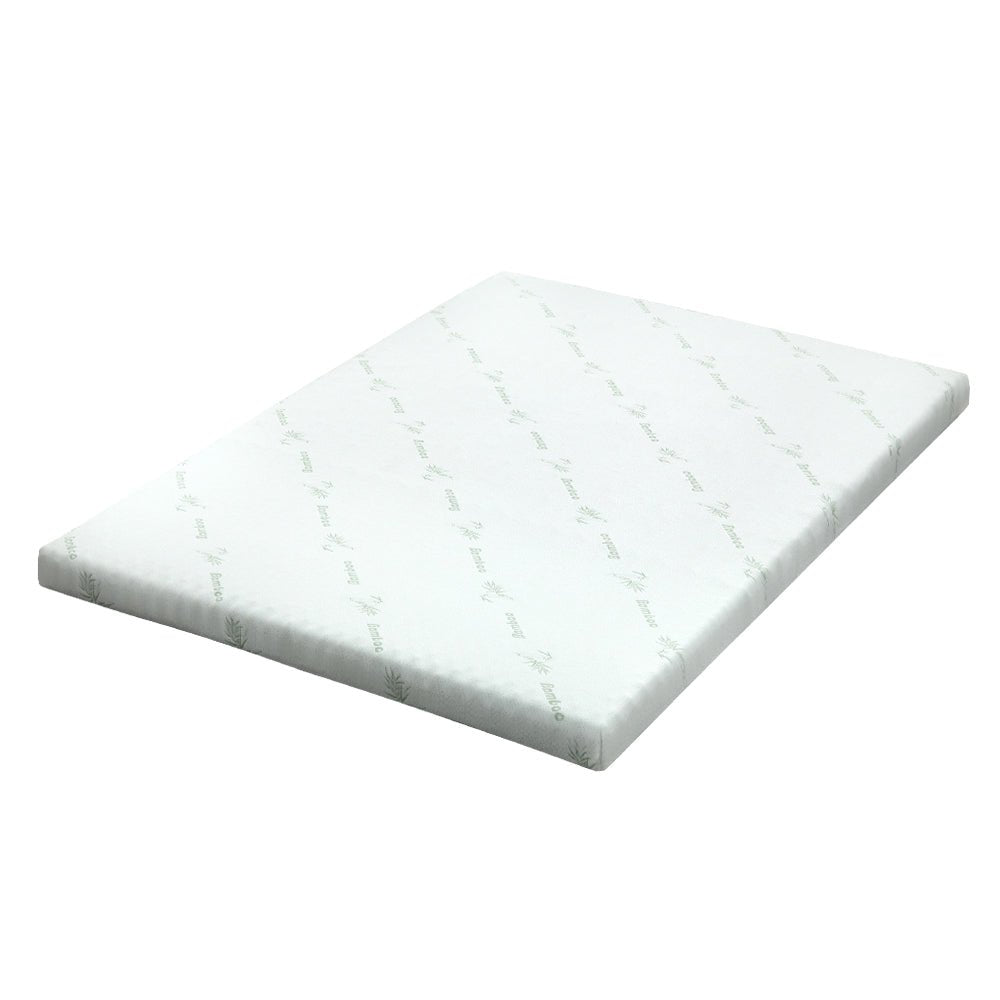 Cool Gel Memory Foam Mattress Topper w/Bamboo Cover 8cm - King - Bedzy Australia