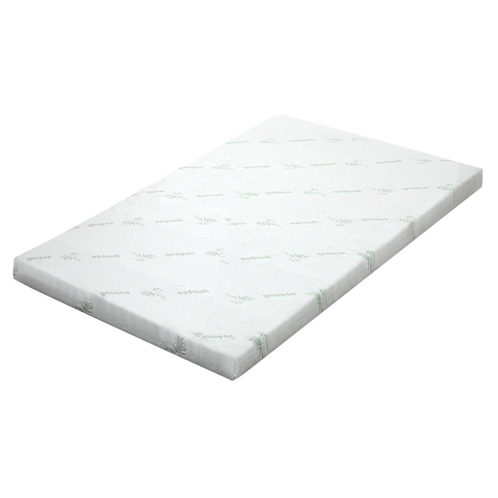 Cool Gel Memory Foam Mattress Topper w/Bamboo Cover 8cm - Single - Bedzy Australia