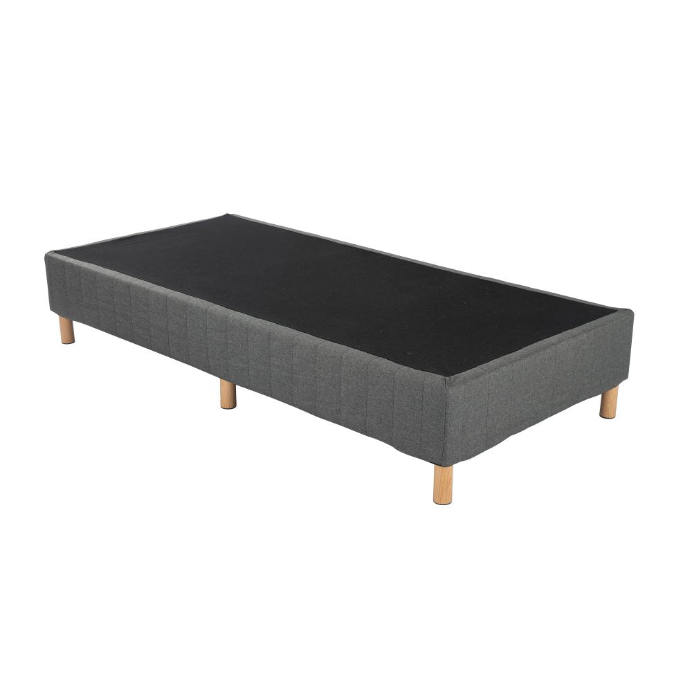 Double Metal Bed Frame Mattress Foundation - Dark Grey - Furniture > Bedroom - Bedzy Australia