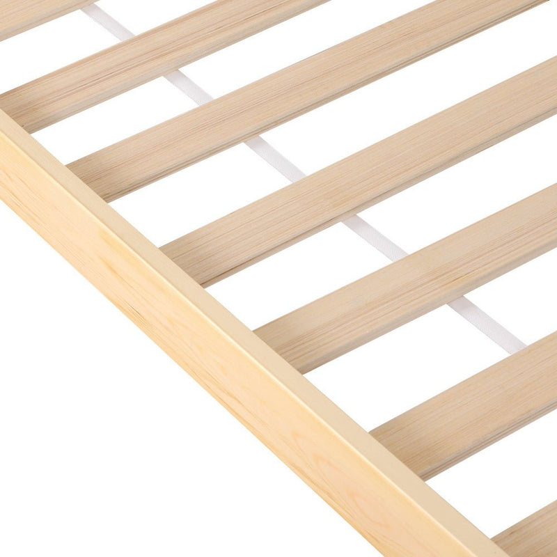 Double Package | Rita Rattan Wooden Bed Frame Pine & Bonita Pillow Top Mattress (Medium Firm) - Baby & Kids > Kid's Furniture > Kid's Beds & Bed Frames - Bedzy Australia