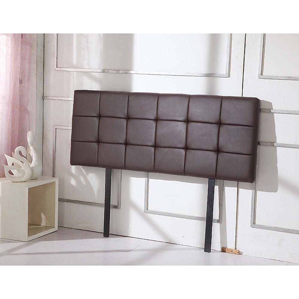 Double Size | Deluxe Headboard Bedhead (Brown) - Bedzy Australia