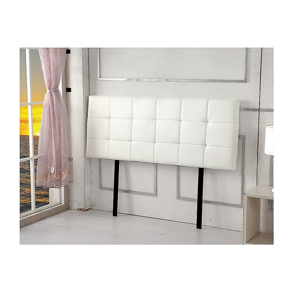 Double Size | Deluxe Headboard Bedhead (White) - Bedzy Australia