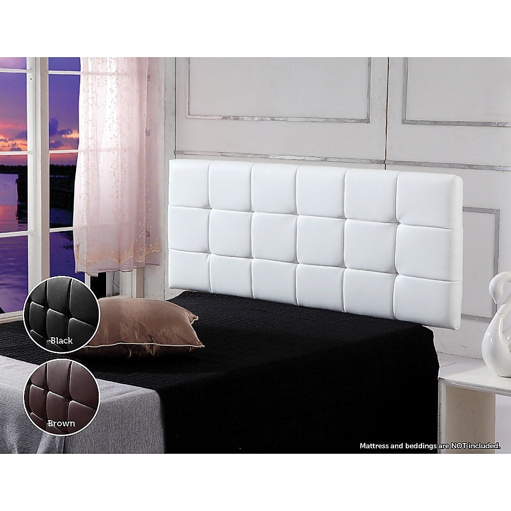 Double Size | Deluxe Headboard Bedhead (White) - Bedzy Australia