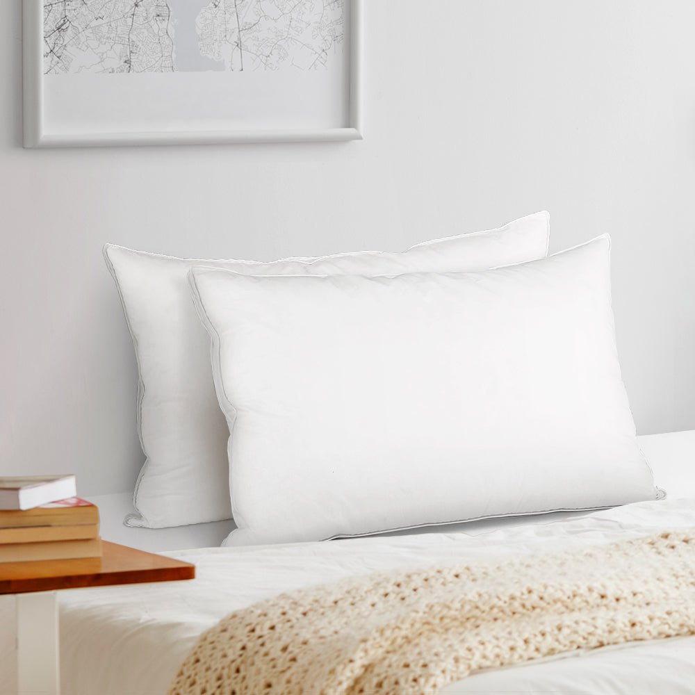 Duck Feather Down Twin Pack Pillow - Bedzy Australia