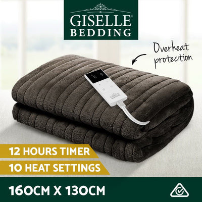 Electric Throw Blanket - Chocolate - Bedzy Australia