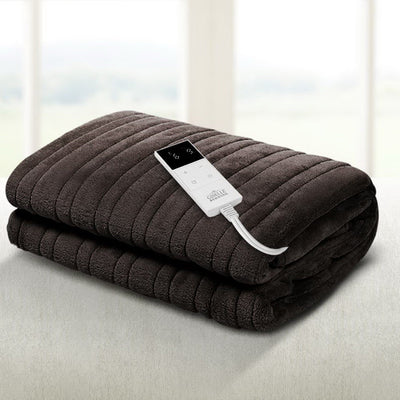 Electric Throw Blanket - Chocolate - Bedzy Australia