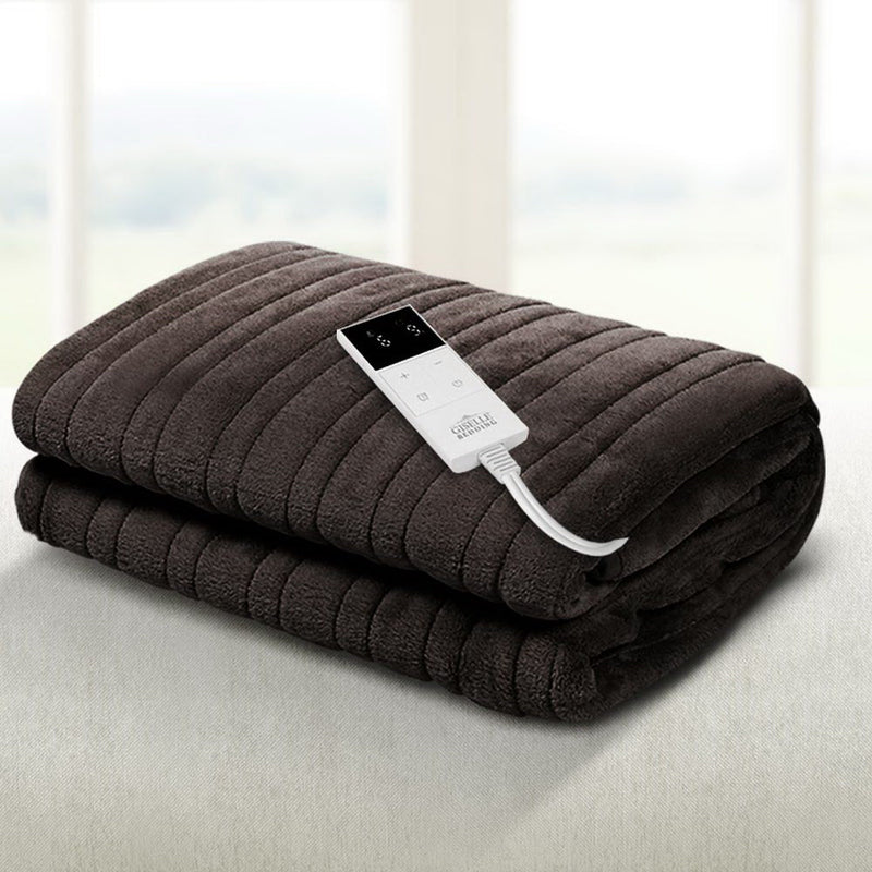 Electric Throw Blanket - Chocolate - Bedzy Australia