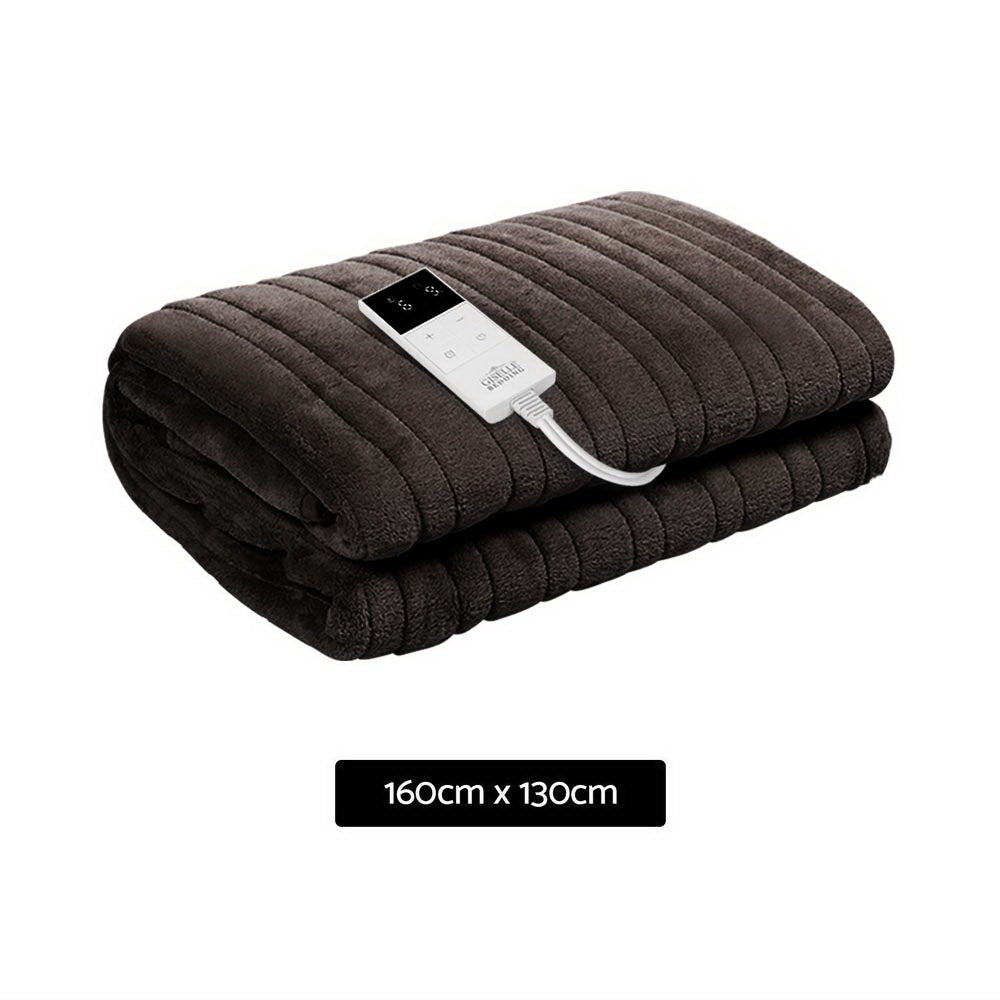 Electric Throw Blanket - Chocolate - Bedzy Australia