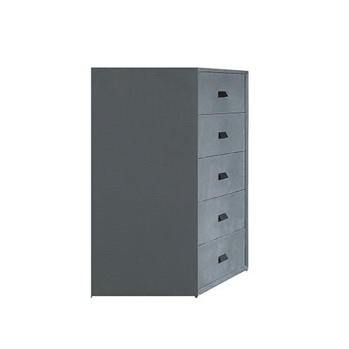 Estella Tallboy MDF Construction Fabric Upholstery Iron Feet - Furniture > Bedroom > Beds & Bed Frames - Bedzy Australia