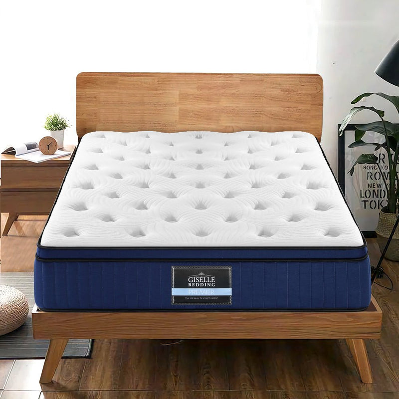 Franky Euro Top Cool Gel Pocket Spring Mattress 34cm Thick - Double - Bedzy Australia