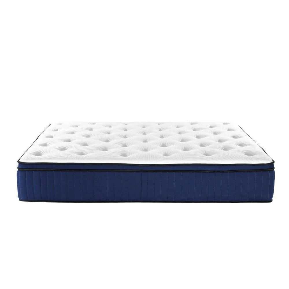 King Comfort Package | Franky Euro Top Cool Gel Mattress (Medium Firm), Deluxe Pillowtop Topper, 2 Deluxe & 2 Cooling Pillows