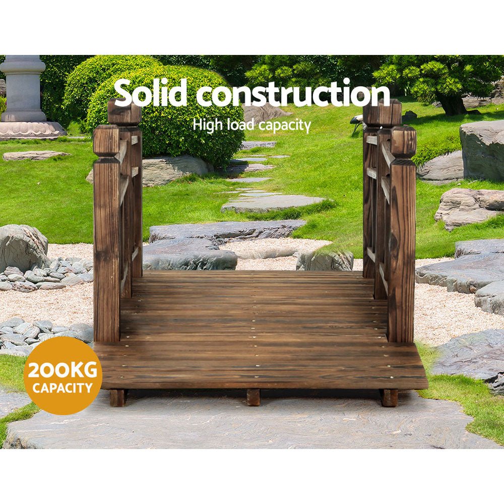 Garden Decor Outdoor Ornament Wooden Bridge 150cm - Furniture > Outdoor - Bedzy Australia