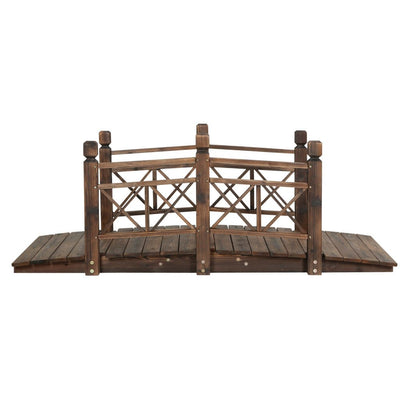 Garden Decor Outdoor Ornament Wooden Bridge 150cm - Furniture > Outdoor - Bedzy Australia