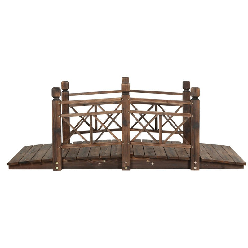 Garden Decor Outdoor Ornament Wooden Bridge 150cm - Furniture > Outdoor - Bedzy Australia