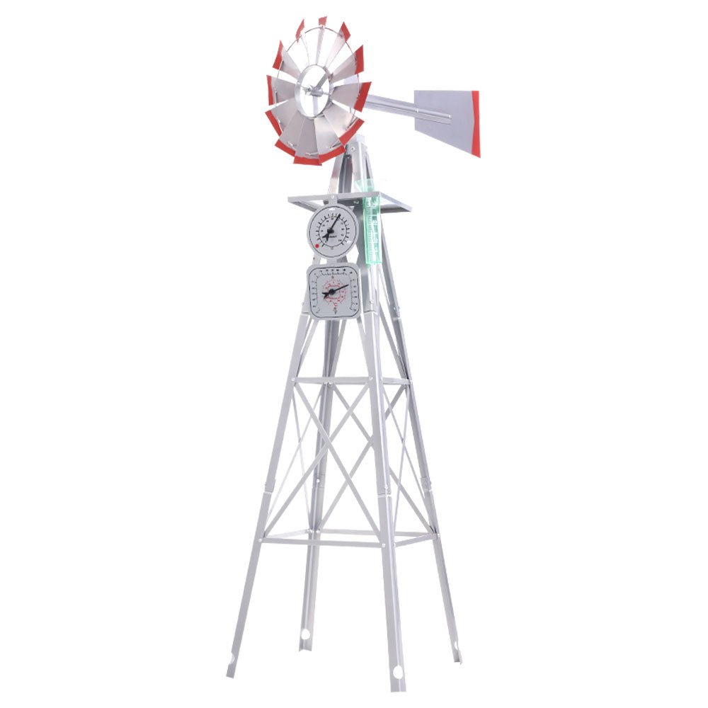 Garden Windmill 4FT 146cm Metal Ornaments Outdoor Decor Ornamental Wind Will - Home & Garden > Decor - Bedzy Australia