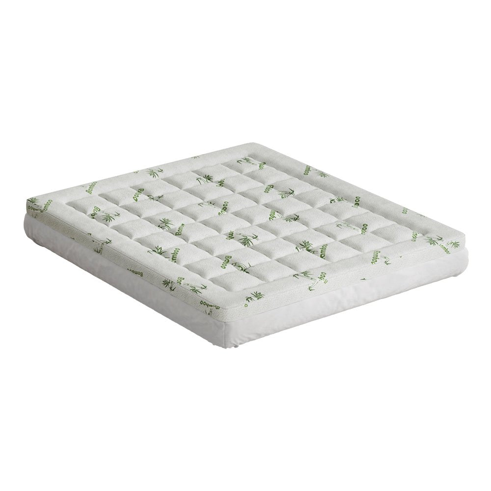 Giselle Bedding Mattress Topper Pillowtop Bamboo 7.5cm King - Furniture > Mattresses > Mattress Toppers - Bedzy Australia