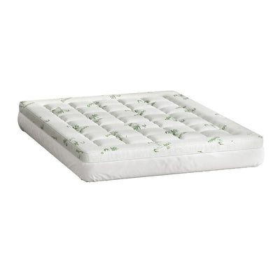 Giselle Bedding Mattress Topper Pillowtop Bamboo 7.5cm Queen - Furniture > Mattresses > Mattress Toppers - Bedzy Australia