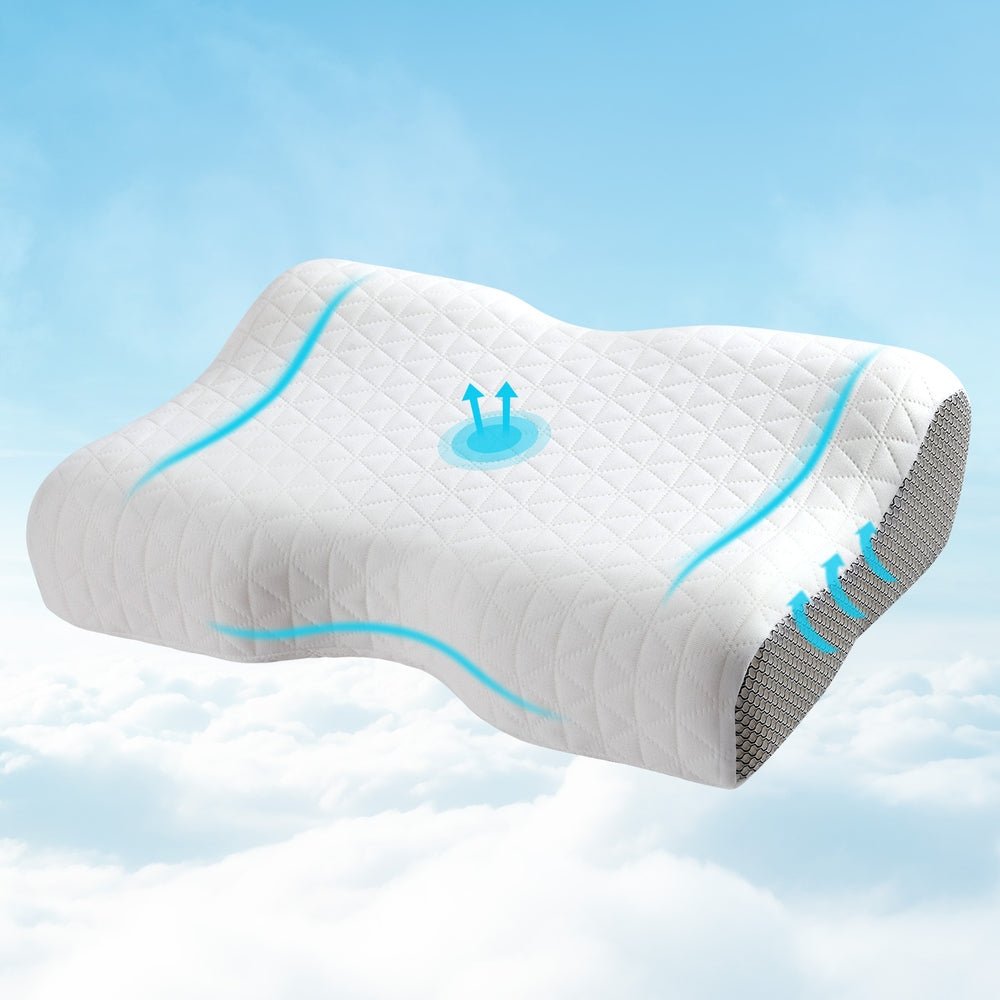 Giselle Memory Foam Pillow Contour Neck - Home & Garden > Bedding - Bedzy Australia