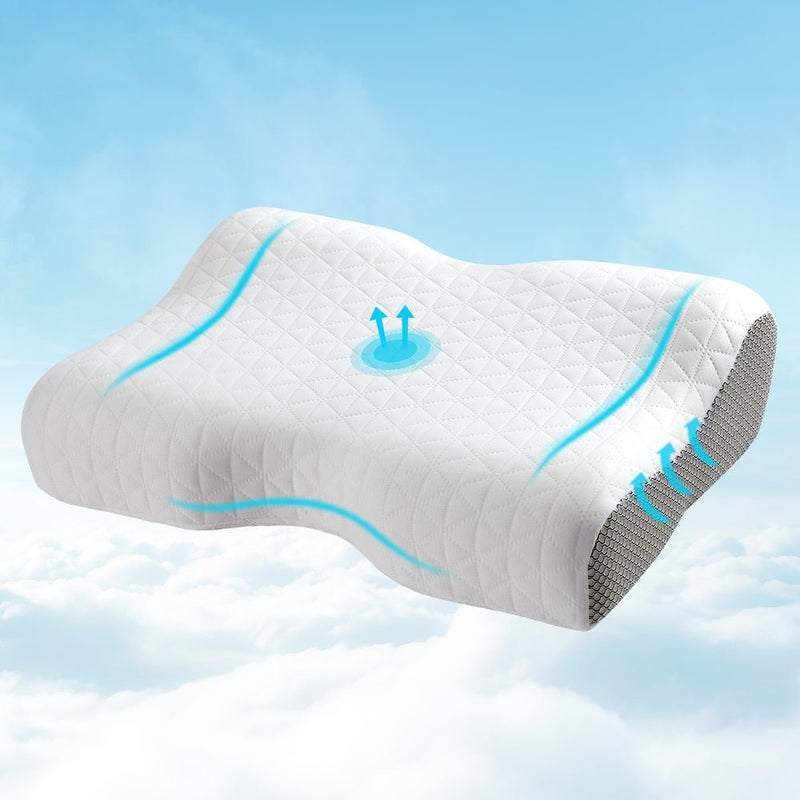 Giselle Memory Foam Pillow Contour Neck - Home & Garden > Bedding - Bedzy Australia