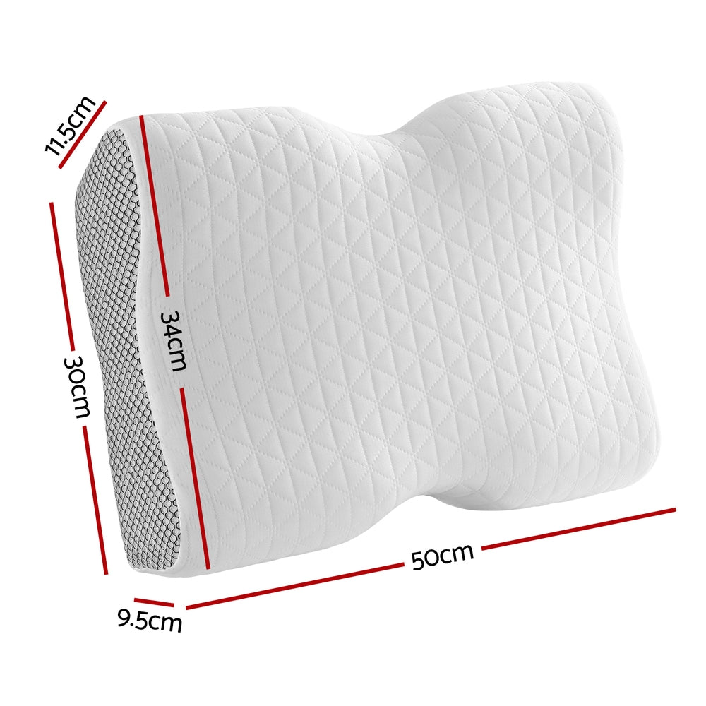 Giselle Memory Foam Pillow Contour Neck - Home & Garden > Bedding - Bedzy Australia