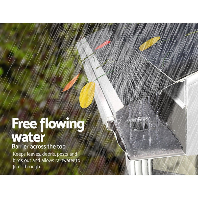 Gutter Guard Aluminium Mesh 60M 100x20cm Black - Home & Garden > DIY - Bedzy Australia