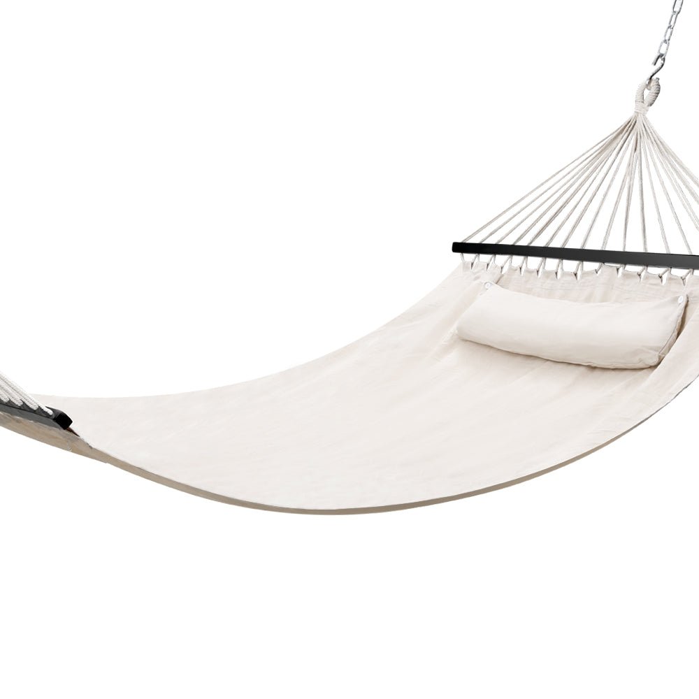 Hammock Bed Outdoor Camping Portable Hanging Chair 2 Person Piillow - Home & Garden > Hammocks - Bedzy Australia