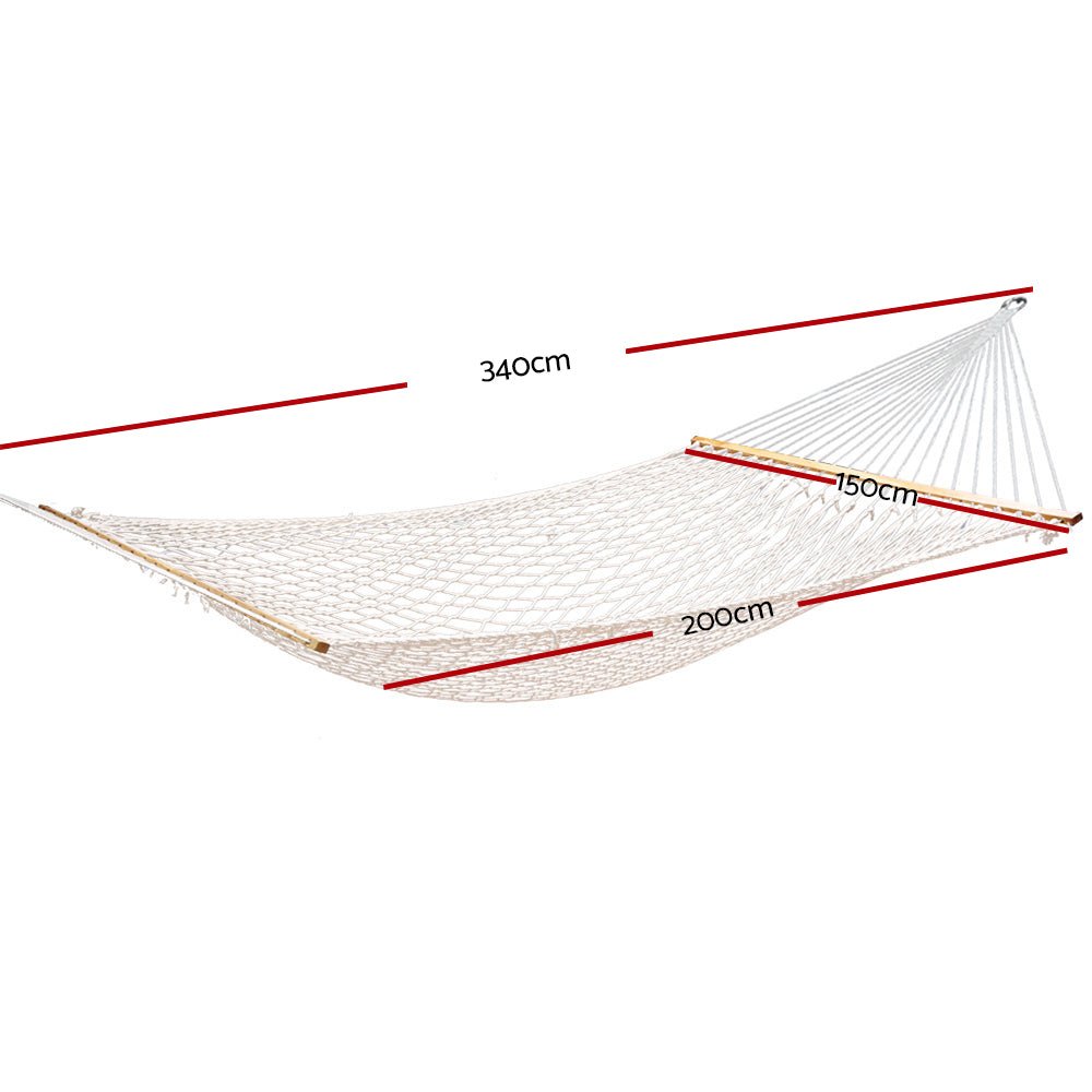Hammock Bed Outdoor Chair Camping Hanging Hammocks Mesh 2 Person - Home & Garden > Hammocks - Bedzy Australia