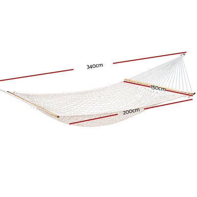 Hammock Bed Outdoor Chair Camping Hanging Hammocks Mesh 2 Person - Home & Garden > Hammocks - Bedzy Australia