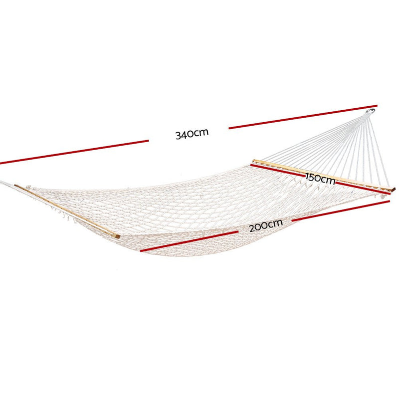 Hammock Bed Outdoor Chair Camping Hanging Hammocks Mesh 2 Person - Home & Garden > Hammocks - Bedzy Australia