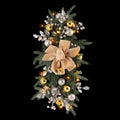 45CM Hanging Christmas Wreath with Warm LED Lights