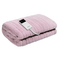 Heated Electric Throw Rug Fleece Sunggle Blanket Washable Pink