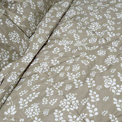 Hotel Living 3 Pce Light Weight Comforter Set Queen/King Corbett Floral Outlines - Home & Garden > Bedding - Bedzy Australia