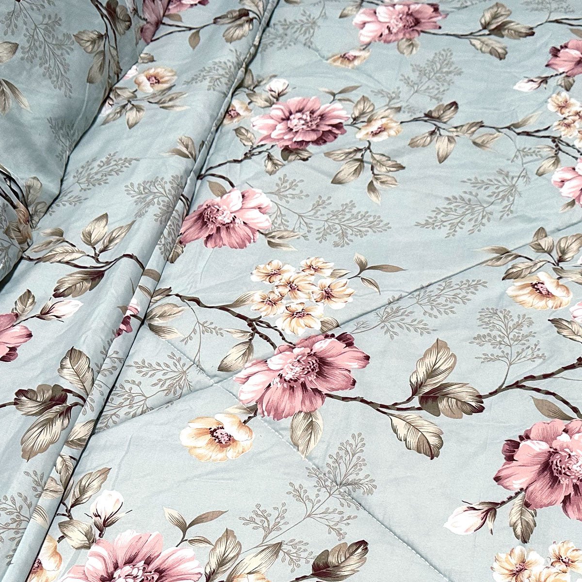 Hotel Living 3 Pce Light Weight Comforter Set Queen/King Corbett Floral Vintage - Home & Garden > Bedding - Bedzy Australia