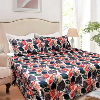 Hotel Living 3 Pce Light Weight Comforter Set Queen/King Corbett Tropical Leaves - Home & Garden > Bedding - Bedzy Australia
