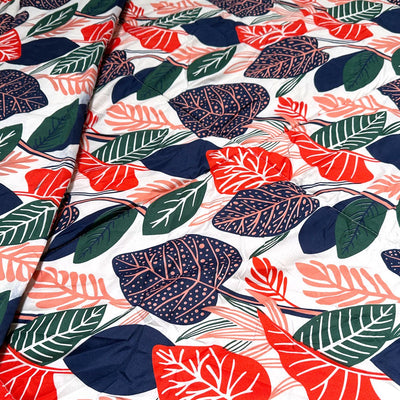 Hotel Living 3 Pce Light Weight Comforter Set Queen/King Corbett Tropical Leaves - Home & Garden > Bedding - Bedzy Australia