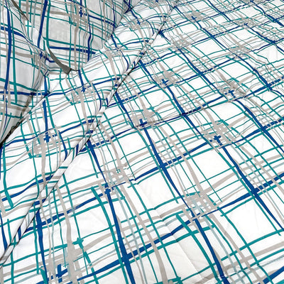 Hotel Living 3 Pce Light Weight Comforter Set Queen/King Oscar Crisscross - Home & Garden > Bedding - Bedzy Australia