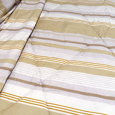 Hotel Living 3 Pce Light Weight Comforter Set Queen/King Oscar Stripes - Home & Garden > Bedding - Bedzy Australia