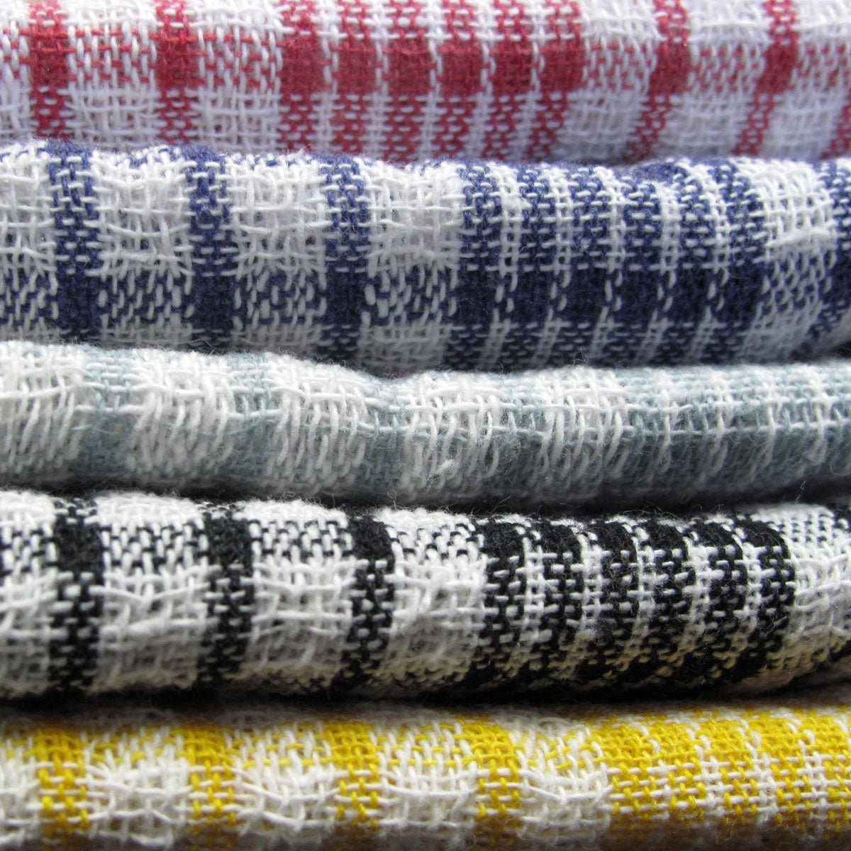 Hotel Living Checkered Set of 5 Cotton Tea Towels - Home & Garden > Kitchenware - Bedzy Australia