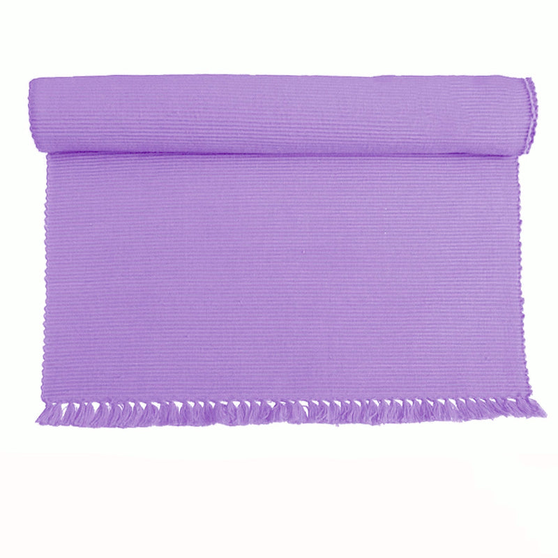 Hoydu Set of 2 - Cotton Ribbed Table Placemats Lavender Mist - Home & Garden > Kitchenware - Bedzy Australia