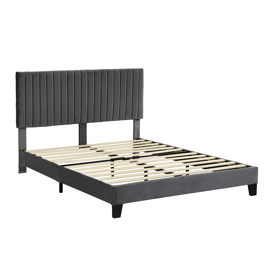 Levede Bed Frame Queen Size Mattress Grey-1954802931446452224