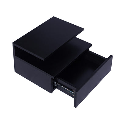 Levede 2x Bedside Tables Side Table Black-1954802716459012097