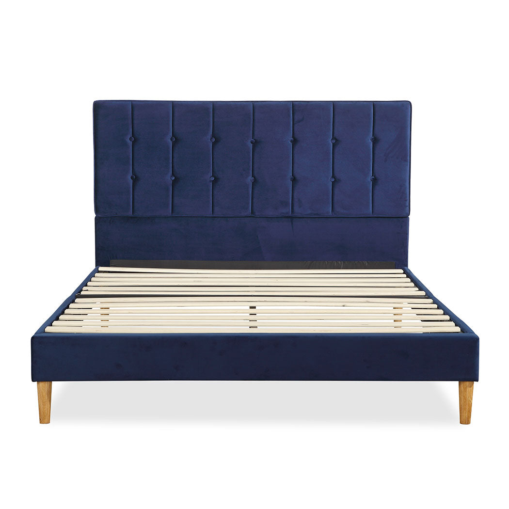 Levede Bed Frame Queen Size Mattress Blue-1910113207893233665