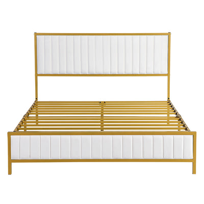 Levede Metal Bed Frame Under Bed Storage Queen Beige-1954802450573692929